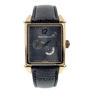 Girard Perregaux Vintage 18k Rose Gold Grey Dial 32mm Automatic Men's Watch 2585